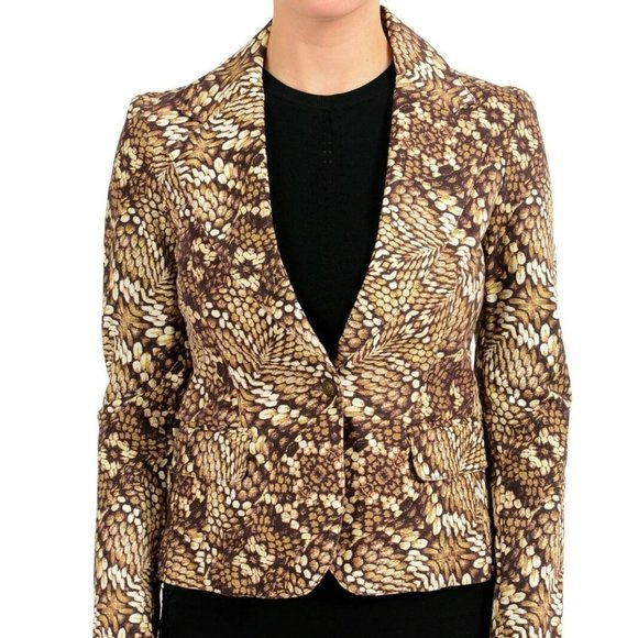 Just Cavalli Multi-Color One Button Women's Blazer Sz XS S XL
